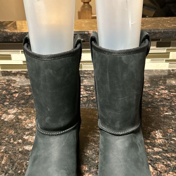 UGG Mens Courtland Weather Black Leather Waterproof Boots Size 8 STORE MODEL - Picture 10 of 16